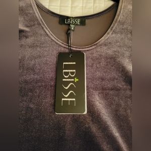 Lbisse velvet look Sleeveless Dress NWT